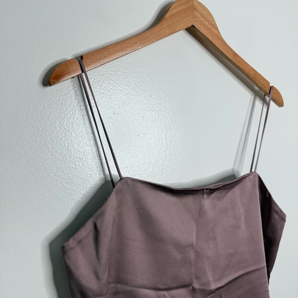 NWT Massimo Dutti Pink Strappy Satin Top Size Medium‎ - Picture 4 of 13